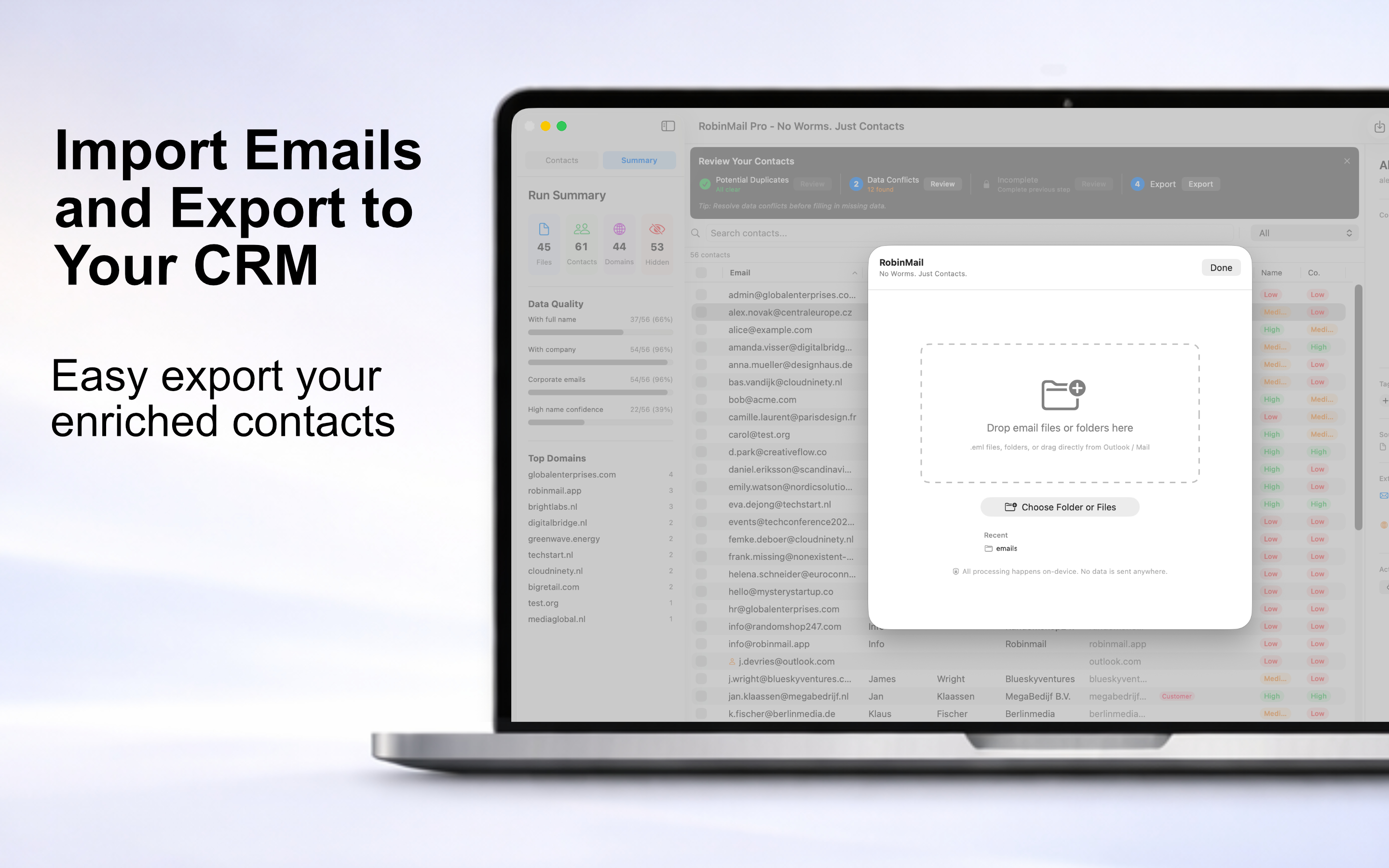 Import your email files