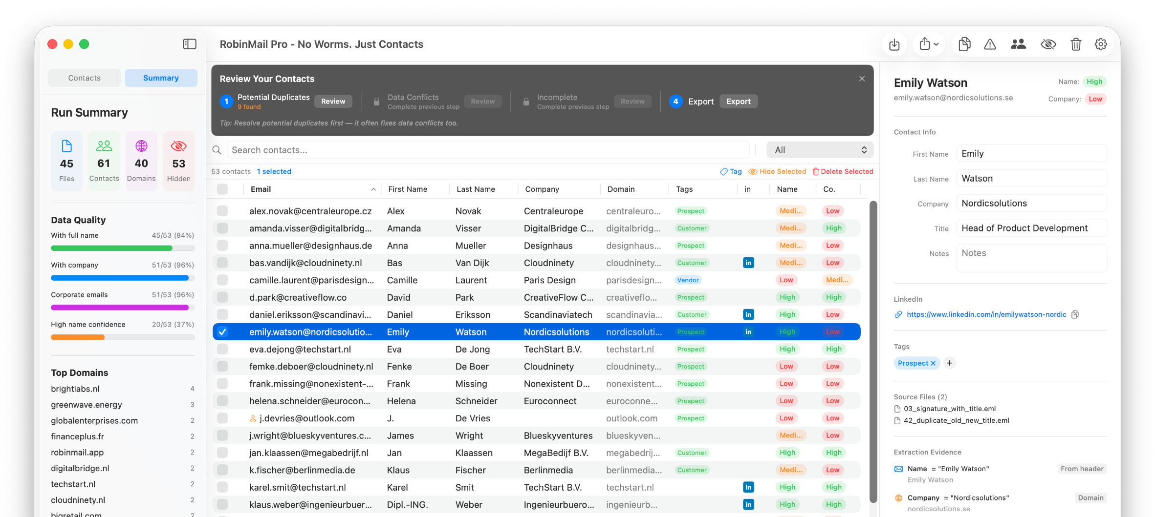 RobinMail app screenshot